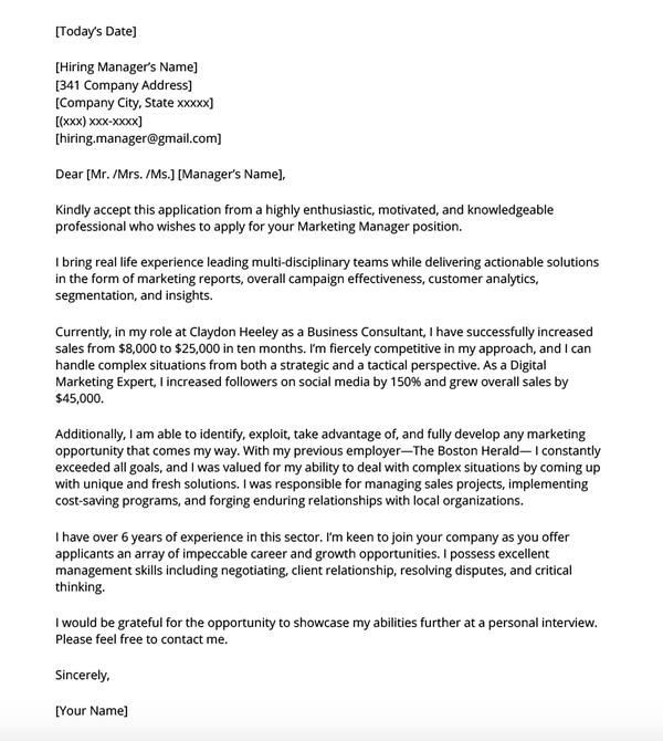 Job Application Letter Template / Cover letter template from the smart ...